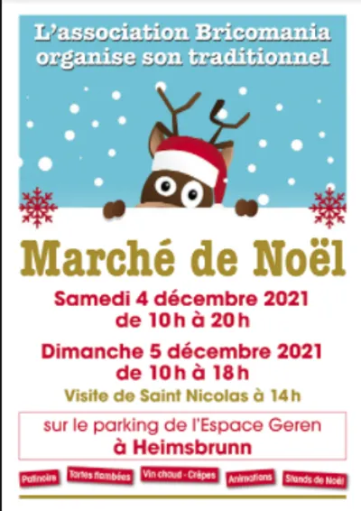 L'Association Bricomania organise son traditionnel marché de Noel 